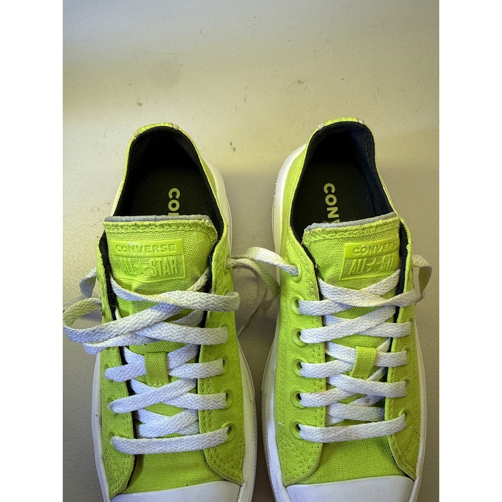 Converse Chuck Taylor All Star Move Platform Low too Neon Lime Green W Sz 7 - Picture 10 of 14